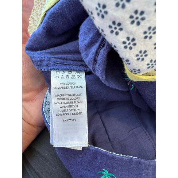 CAMBRIGE DRY GOODS Women's Shorts, size 12; Navy Blue with Palm trees - Picture 9 of 9